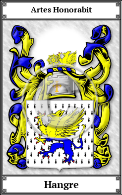 Hangre Family Crest Download (JPG) Book Plated - 600 DPI