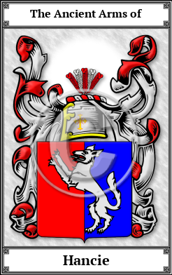 Hancie Family Crest Download (JPG)  Book Plated - 150 DPI