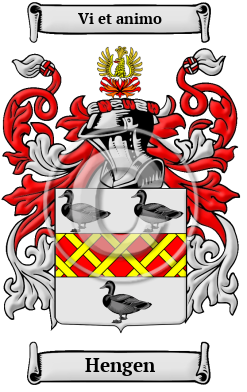 Hengen Family Crest/Coat of Arms