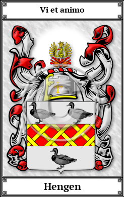 Hengen Family Crest Download (JPG)  Book Plated - 150 DPI