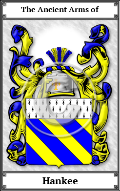Hankee Family Crest Download (JPG)  Book Plated - 150 DPI