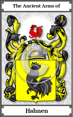 Hahnen Family Crest Download (JPG)  Book Plated - 150 DPI
