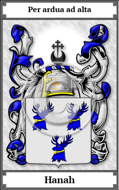 Hanah Family Crest Download (JPG) Book Plated - 600 DPI