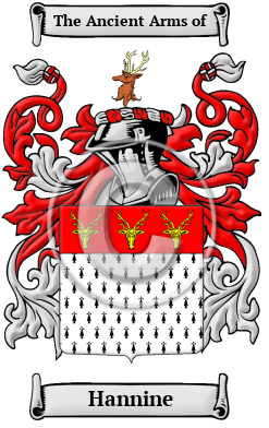 Hannine Family Crest Download (jpg) Heritage Series - 150 DPI