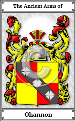 Ohannon Family Crest Download (JPG)  Book Plated - 150 DPI