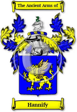 Hannify Family Crest Download (jpg) Legacy Series - 150 DPI