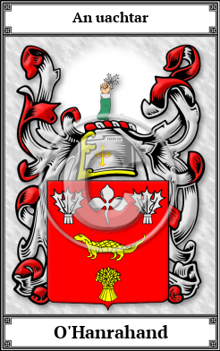 O'Hanrahand Family Crest Download (JPG)  Book Plated - 150 DPI