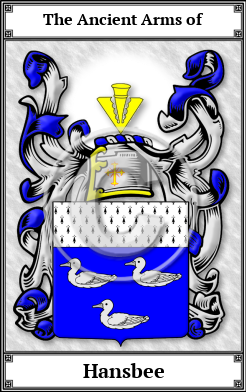 Hansbee Family Crest Download (JPG)  Book Plated - 150 DPI