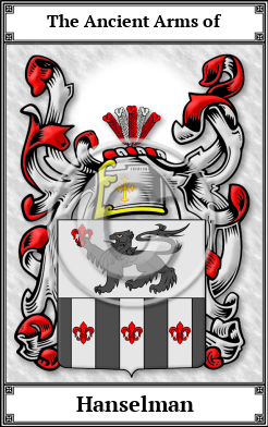 Hanselman Family Crest Download (JPG) Book Plated - 600 DPI