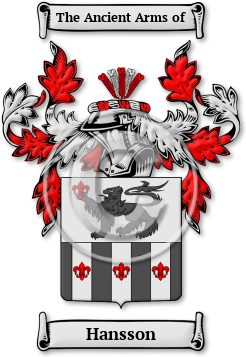 Hansson Family Crest Download (jpg) Legacy Series - 150 DPI