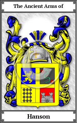 Hanson Family Crest Download (JPG)  Book Plated - 150 DPI