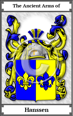 Hanssen Family Crest Download (JPG)  Book Plated - 150 DPI