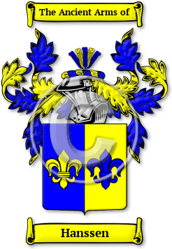 Hanssen Family Crest Download (jpg) Legacy Series - 150 DPI