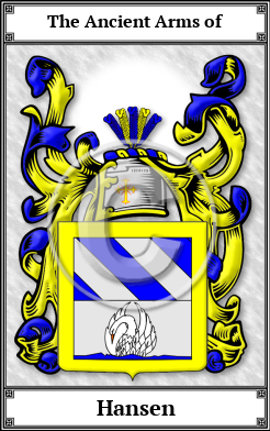 Hansen Family Crest Download (JPG)  Book Plated - 150 DPI