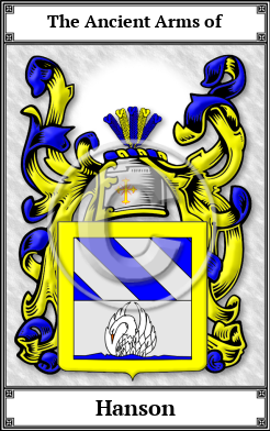 Hanson Family Crest Download (JPG)  Book Plated - 150 DPI