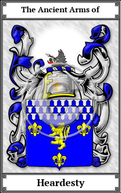 Heardesty Family Crest Download (JPG)  Book Plated - 150 DPI