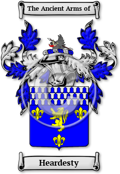 Heardesty Family Crest Download (jpg) Legacy Series - 150 DPI