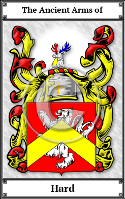 Hard Family Crest Download (JPG) Book Plated - 300 DPI
