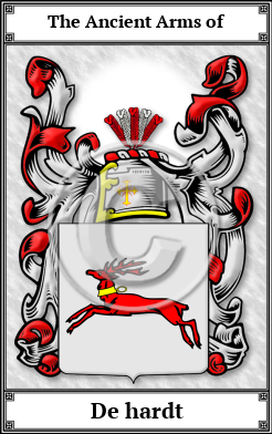 De hardt Family Crest Download (JPG)  Book Plated - 150 DPI