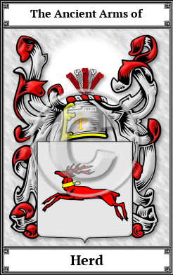 Herd Family Crest Download (JPG)  Book Plated - 150 DPI