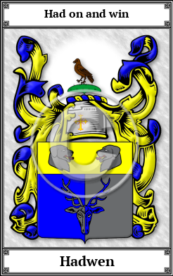 Hadwen Family Crest Download (JPG) Book Plated - 600 DPI