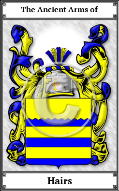 Hairs Family Crest Download (JPG)  Book Plated - 150 DPI