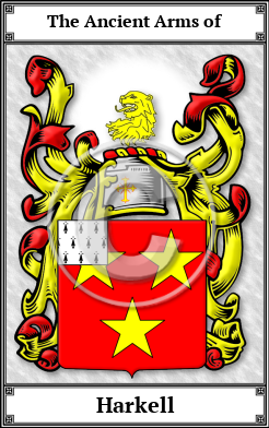 Harkell Family Crest Download (JPG) Book Plated - 600 DPI