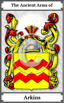 Arkins Family Crest Download (JPG)  Book Plated - 150 DPI