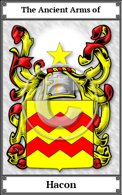 Hacon Family Crest Download (JPG)  Book Plated - 150 DPI