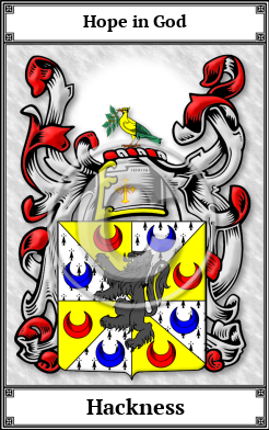 Hackness Family Crest Download (JPG) Book Plated - 600 DPI