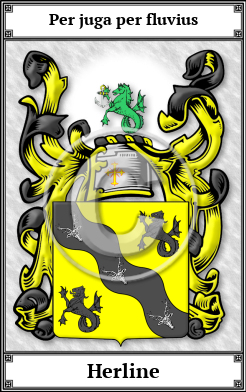 Herline Family Crest Download (JPG)  Book Plated - 150 DPI