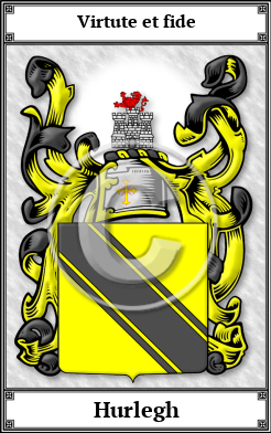 Hurlegh Family Crest Download (JPG)  Book Plated - 150 DPI