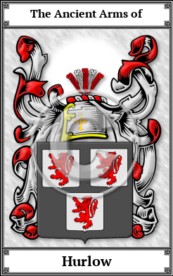 Hurlow Family Crest Download (JPG)  Book Plated - 150 DPI