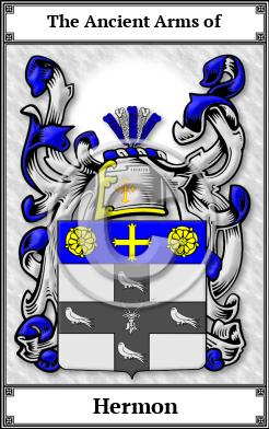 Hermon Family Crest Download (JPG)  Book Plated - 150 DPI