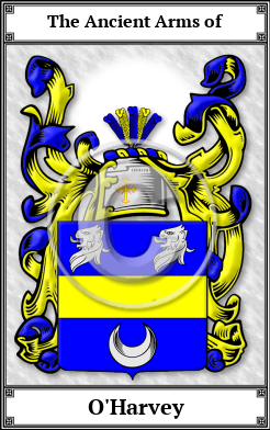 O'Harvey Family Crest Download (JPG) Book Plated - 600 DPI