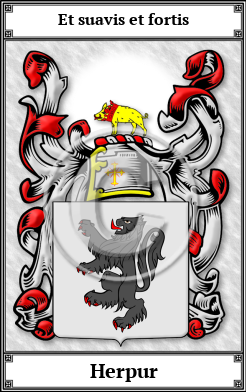 Herpur Family Crest Download (JPG) Book Plated - 600 DPI