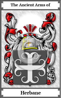 Herbane Family Crest Download (JPG)  Book Plated - 150 DPI