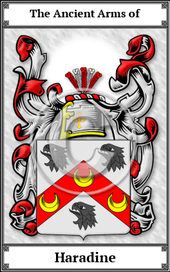 Haradine Family Crest Download (JPG)  Book Plated - 150 DPI