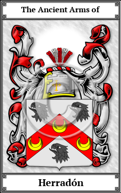 Herradón Family Crest Download (JPG)  Book Plated - 150 DPI