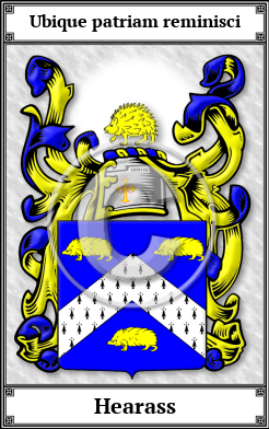 Hearass Family Crest Download (JPG)  Book Plated - 150 DPI