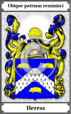 Heress Family Crest Download (JPG)  Book Plated - 150 DPI