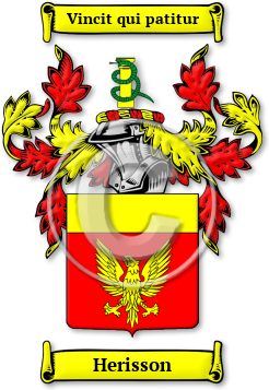 Herisson Family Crest Download (jpg) Legacy Series - 150 DPI