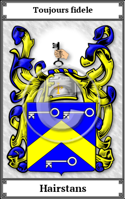 Hairstans Family Crest Download (JPG)  Book Plated - 150 DPI