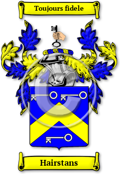 Hairstans Family Crest Download (jpg) Legacy Series - 150 DPI