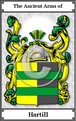 Hartill Family Crest Download (JPG)  Book Plated - 150 DPI