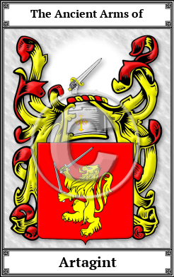 Artagint Family Crest Download (JPG)  Book Plated - 150 DPI