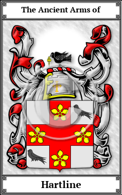 Hartline Family Crest Download (JPG) Book Plated - 600 DPI