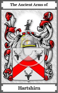 Hartshirn Family Crest Download (JPG)  Book Plated - 150 DPI