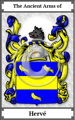 Hervé Family Crest Download (JPG)  Book Plated - 150 DPI