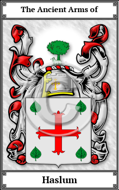 Haslum Family Crest Download (JPG)  Book Plated - 150 DPI